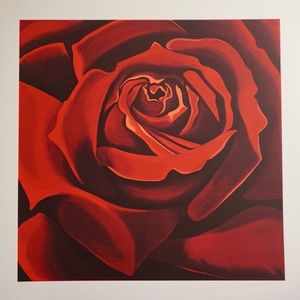 Lowell Nesbitt Rose Hand Signed Numbered Screenprint